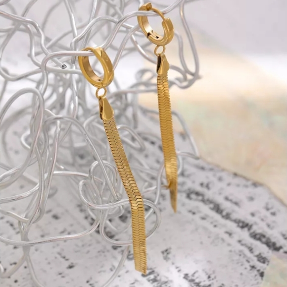 Elegant Long Tassel Earrings - Picture 3 of 7